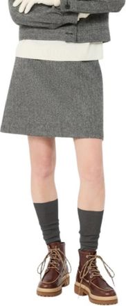 Max Mara Raffinata Rok - Dames - Korte rokken - Grijs - S - Wol - Rokken