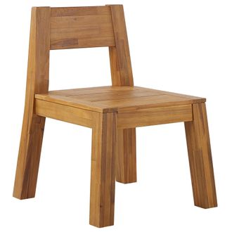 Beliani Silla De Jard&iacute;n De Madera De Acacia Clara Laminada R&uacute;stico Livorno