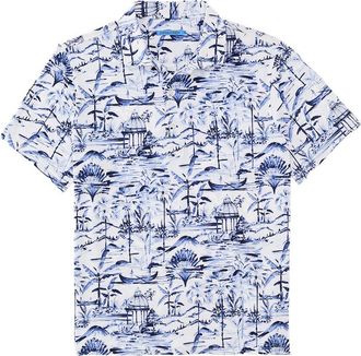 J.McLaughlin J. McLaughlin White Peak Polo Knit Shirt