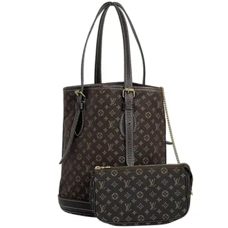 Louis Vuitton Brown Ebene Monogram Pouch Shoulder Bag Tote Bag (Pre-Owned)