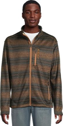 Ariat Caldwell Full Zip Sweater Mens Sweater Light Brown Southwest : 2XL, Fleece/Mesh/Polyester