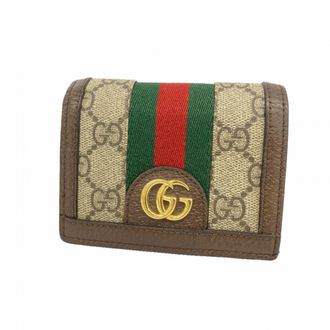 Gucci Beige Brown Pvc Wallet (Bi-Fold) (Pre-Owned)
