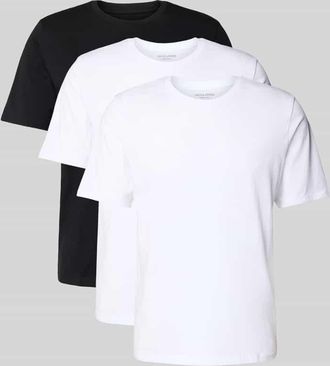 Jack & Jones Jack & Jones T-Shirt mit Rundhalsausschnitt im 3er-Pack in Weiss, Gr&ouml;&szlig;e XXL