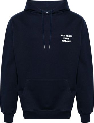 Dr&ocirc;le de Monsieur Navy Blue Relaxed Hoodie