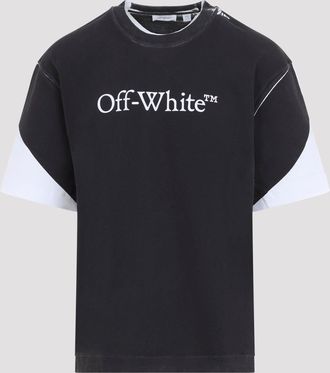 Off-white Uit witte negatieve grote leesgrage skate T-shirt