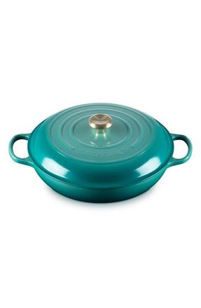LE CREUSET Signature 3.5-Quart Enameled Cast Iron Braiser in Riviera at Nordstrom