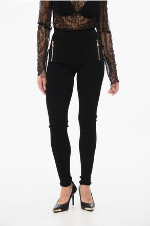 Balmain Knitted Leggings with Zip Detail size 38