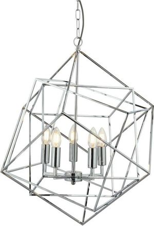 Searchlight Searchlight Cube - 5 Light Ceiling Pendant Chrome, E14