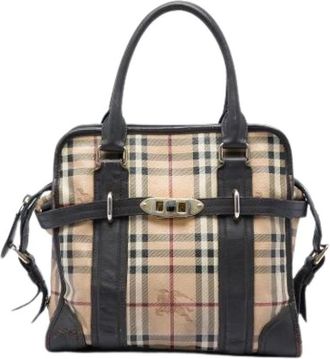 Burberry Pre-owned Portrait Satchel - Dames - Vintage Handtas - Beige - ONE Size - Vintage