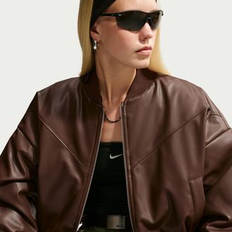 Nike Womens Nike Sportswear Therma-FIT Bomber Jacket in Brown | IF5903-259