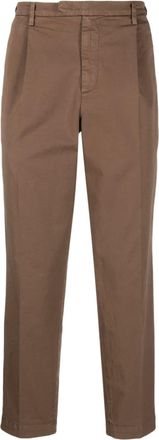 Barena mid-rise straight-leg trousers - men - Cotton/Cotton/Elastane - 48 - Brown