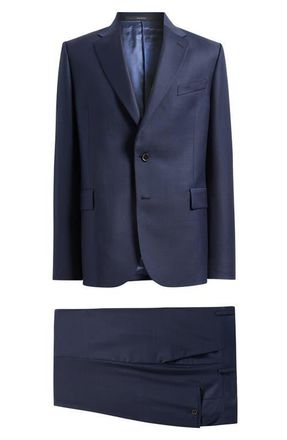 Paul Smith Camberwell Tailored Fit Dark Navy Wool Suit in 49_Very Dark Navy at Nordstrom, Size 46