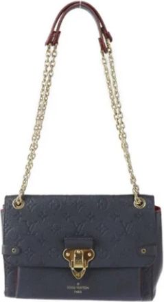 Louis Vuitton Tweedehands Canvas Louis Vuitton tassen - Dames - Vintage Schoudertas - Blauw - ONE Size - Leer - Vintage