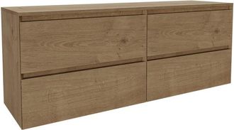 Saniclass Holz Pure Badkamermeubelset - 160x45x60cm - 4 lades - topblad - Eiken natural