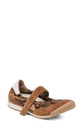 Dolce Vita Spruce Ballet Sneaker in Cocoa Satin at Nordstrom, Size 8.5