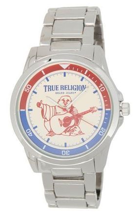True Religion Buddha Guitar Bracelet Watch, 42.8mm in Silver at Nordstrom Rack