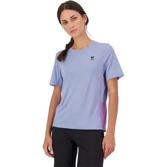 Mons Royale Tarn Merino Shift Short-Sleeve Shirt - Womens in Skyline/bloom at Nordstrom, Size X-Small