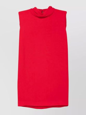 Valentino silk draped sleeveless v-neck mini dress