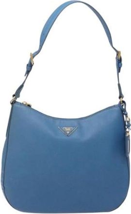 Prada Pre-owned Vintage Schoudertas - unisex - Vintage Schoudertas - Blauw - ONE Size - Leer - Vintage