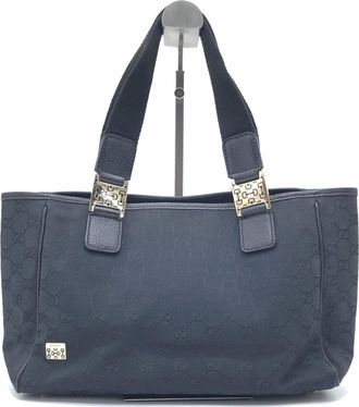 Gucci Black GG Canvas Tote Womens Bag (Pre-Owned)