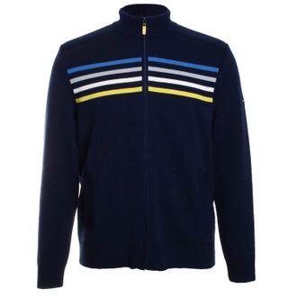 Saint James Mens Bandol Navy Full Zip Sweater