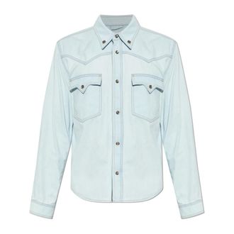 Versace Denim Shirts, male, Blue, Size: 2XL Denim Shirt