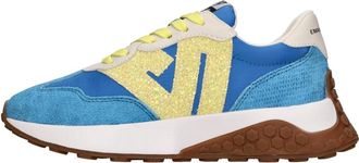 Emanuelle Vee Leren en su&egrave;de sneakers - Dames - Sneakers - Blauw - 40 EU - Su&egrave;de - Schoenen