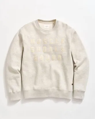 Billy Reid Mens Muscle Shoals Sound Crewneck Shirt In Silver Heather