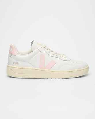 Veja V-90 Bicolor Low-Top Sneakers