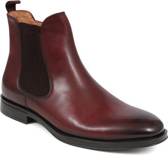 Jones Bootmaker Mens Gibson Leather Chelsea Boots - Burgundy - Size UK 7