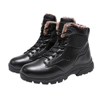 Generic cool stuff under 10 pounds under 1 pound Mens Winter Boots Waterproof Warm Snow Boots Non-Slip Outdoor Trekking Shoes High Top Triners Lace Up Safety 