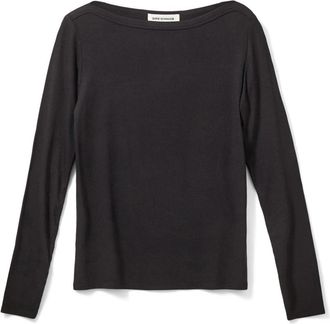 Sofie Schnoor Marion SW Blouse Lange Mouw - Dames - Longsleeves - Zwart - L - Leer - Tops