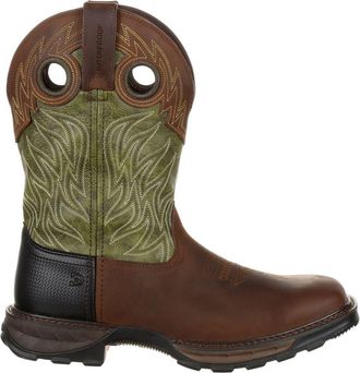 Durango Western Work Boot in Oiled Brown And Forest Green at Nordstrom, Size 11.5