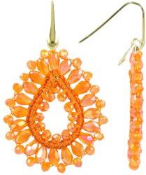 Lott. Gioielli Silk Drop Crystal Small Earrings in Lion Orange at Nordstrom