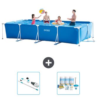 Intex Piscina Con Estructura Rectangular - 450x220x84 Cm - 5-piezas S22360