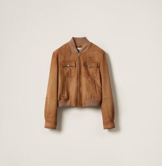 Miu Miu Suede nappa leather jacket
