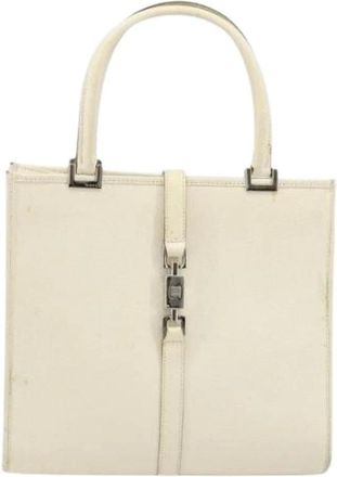 Gucci Pre-owned Handbags, female, Beige, Size: ONE SIZE Pre-owned Vintage jackie handbag