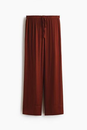 H&M Wide Drawstring Trousers in Rust Brown at Nordstrom, Size Xx-Small