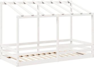 vidaXL Cama infantil con techo madera maciza pino blanca 100x200 cm Vidaxl