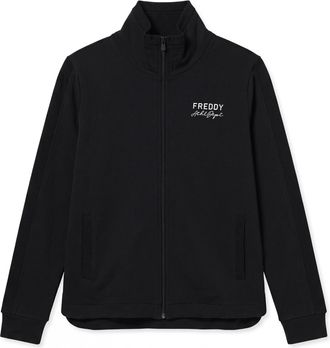 Freddy Felpa donna fondo asimmetrico con zip e collo alto
