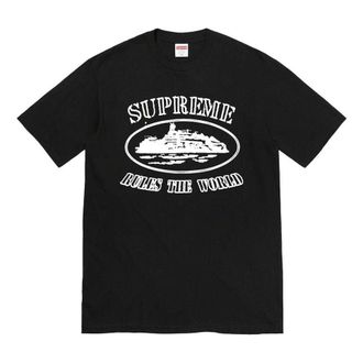 SUPREME x Corteiz FW23 Rules The World Tee Black SUP-FW23-262