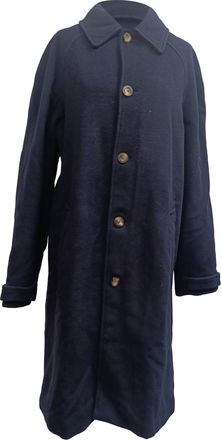 A.P.C. Pre-owned Womens Ethan Coat in Navy Blue Wool - Size X-Small/Small