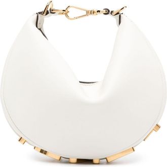 Fendi small Fendigraphy leather shoulder bag - women - Calf Leather - OS - White