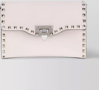 Valentino Garavani studded textured shoulder bag with adjustable strap