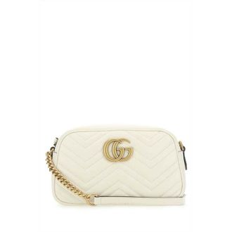 Gucci Ivory Leather Small Marmont Crossbody Bag 9022 Borse A Mano