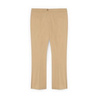 Fiorella Rubino Straight Broeken - Dames - Vrijetijds broeken - Beige - XL - Broeken