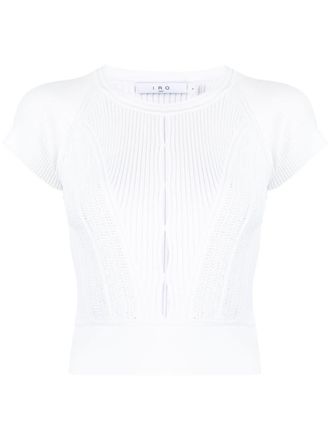 Iro T-shirt met uitgesneden details - Wit