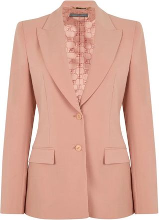 Alberta Ferretti Elegante slim fit blazer - Dames - Blazers - Roze - S - Leer - Jassen