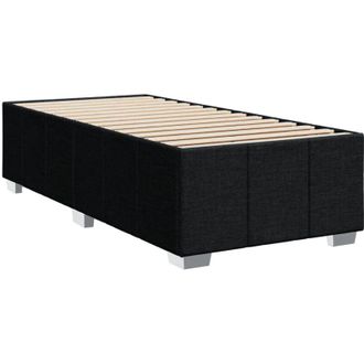 vidaXL Estructura De Cama Sin Colch&oacute;n Tela Negro 80x200 Cm Vidaxl
