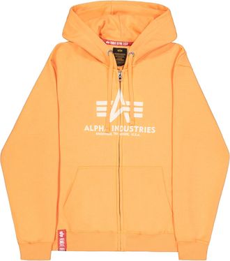 Alpha Industries Hoodie ALPHA INDUSTRIES Basic Zip Hoodie BL PP, Herren, Gr. XL, orange (tangerine), Obermaterial: 80% Baumwolle, 20% Polyester, regular fit, Sweatshir